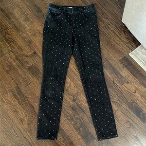 Express black skinny jeans with Rhinestones size 2